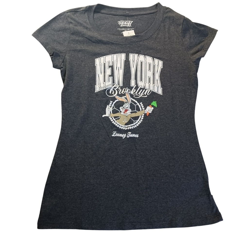 Looney Tunes Bugs Bunny T-Shirt Women's M‎ NWT Brooklyn NY Graphic Retro Tee